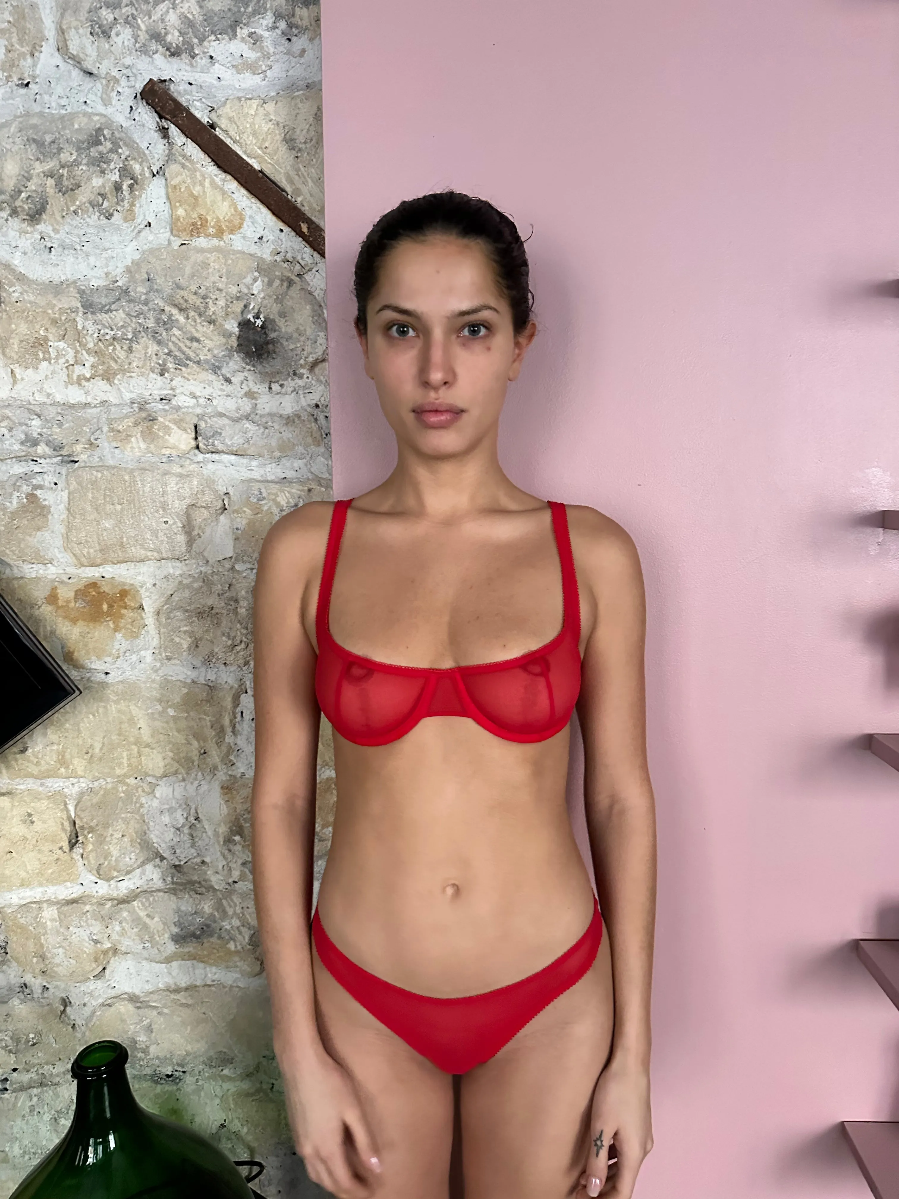 Red Moss Bra