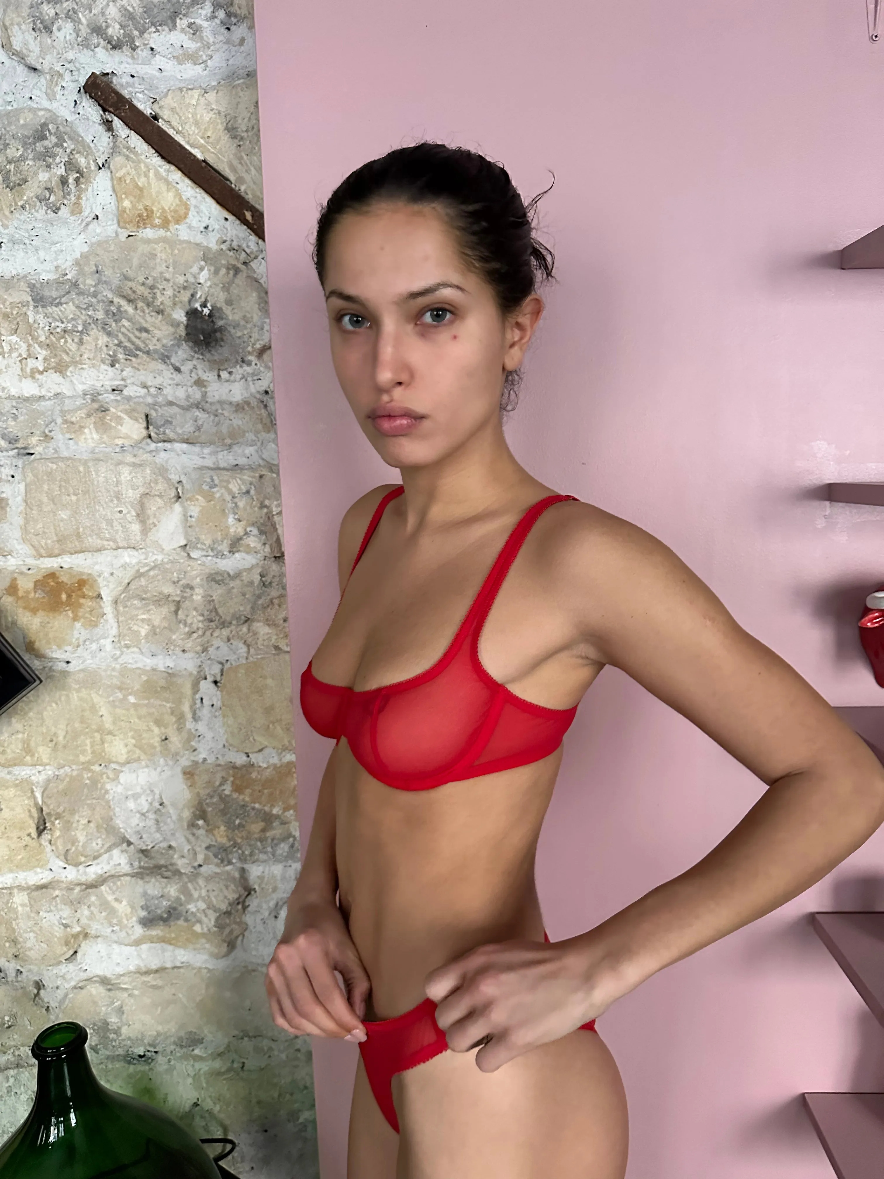 Red Moss Bra
