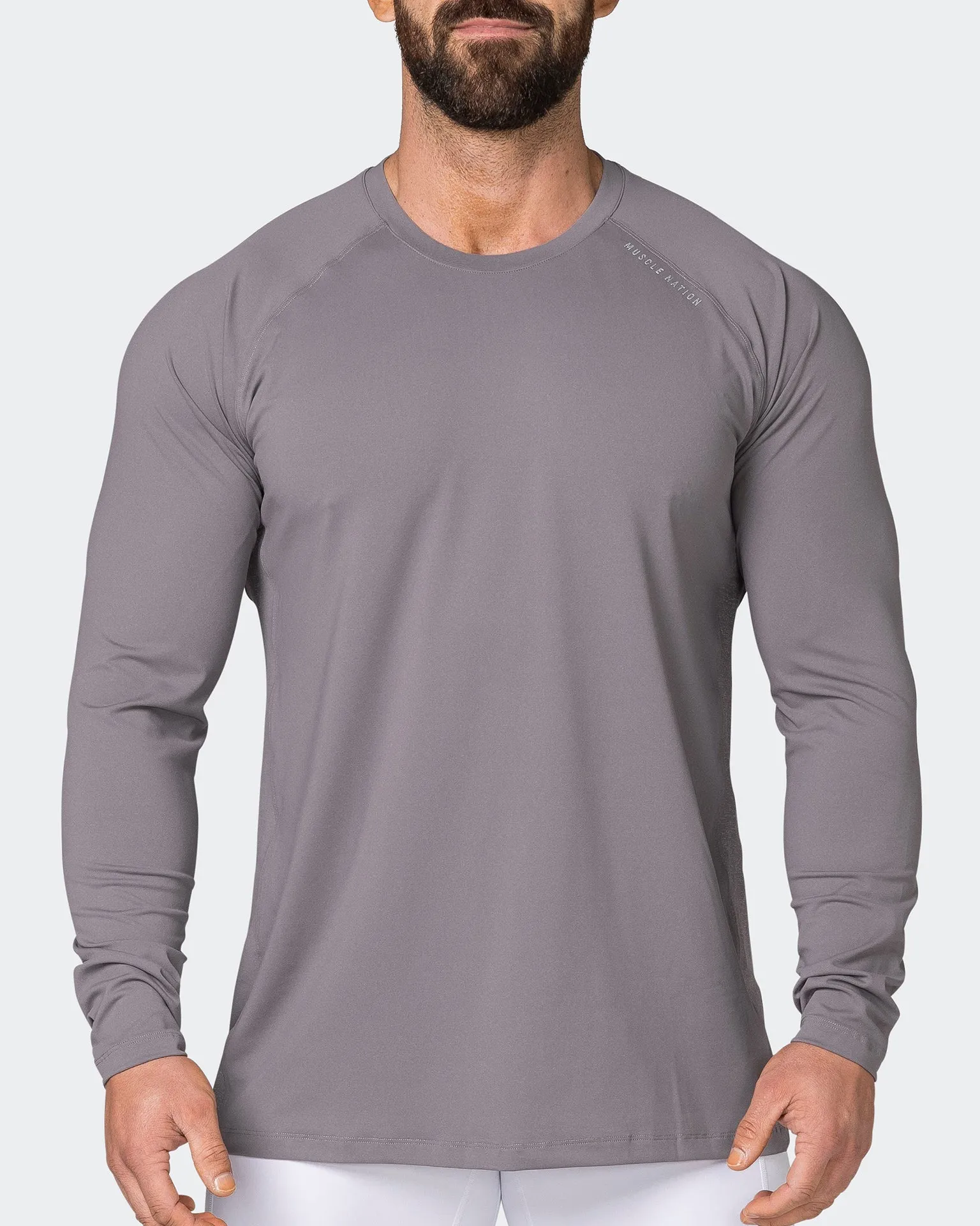 Reflective Long Sleeve Top - Pearl Grey