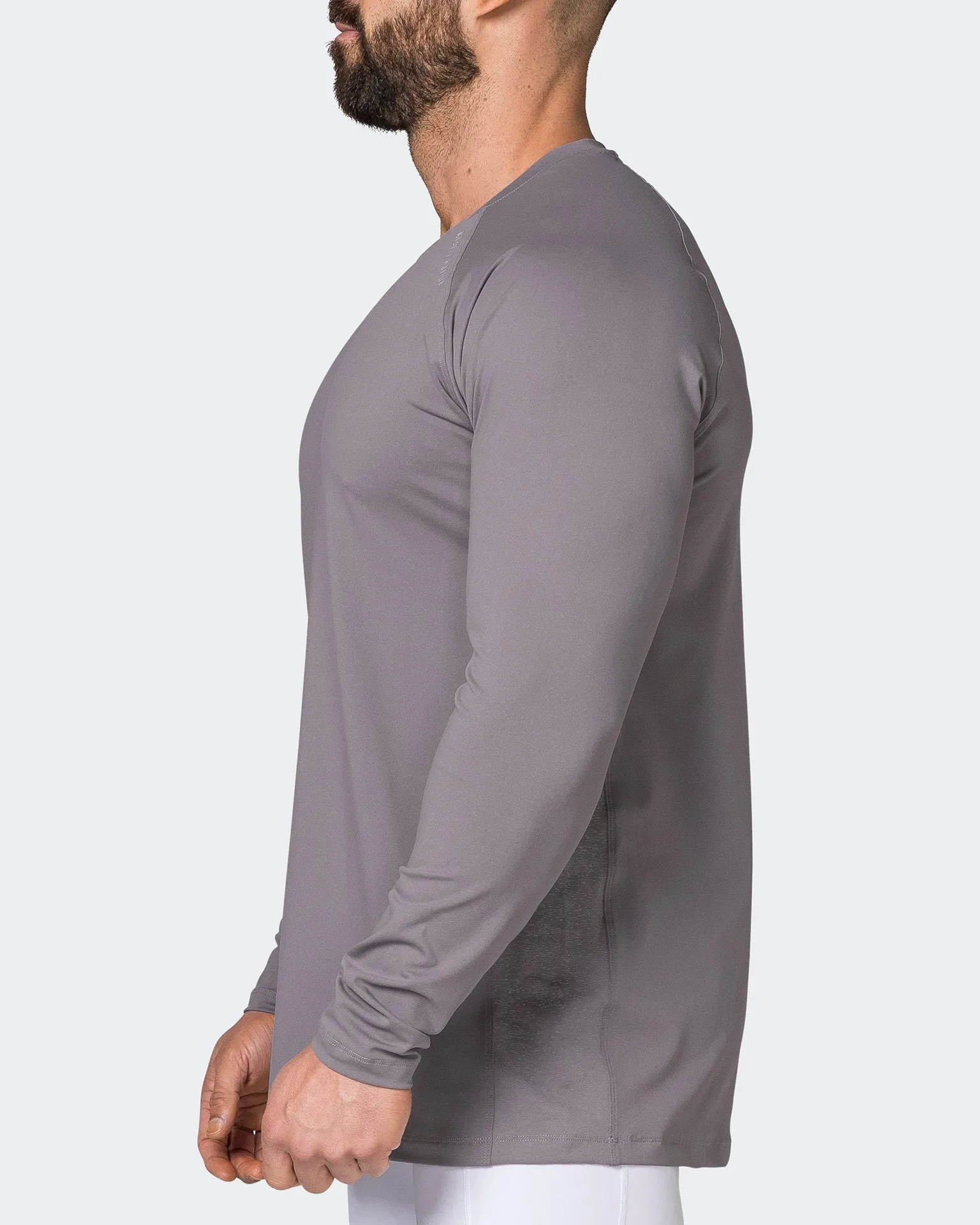 Reflective Long Sleeve Top - Pearl Grey