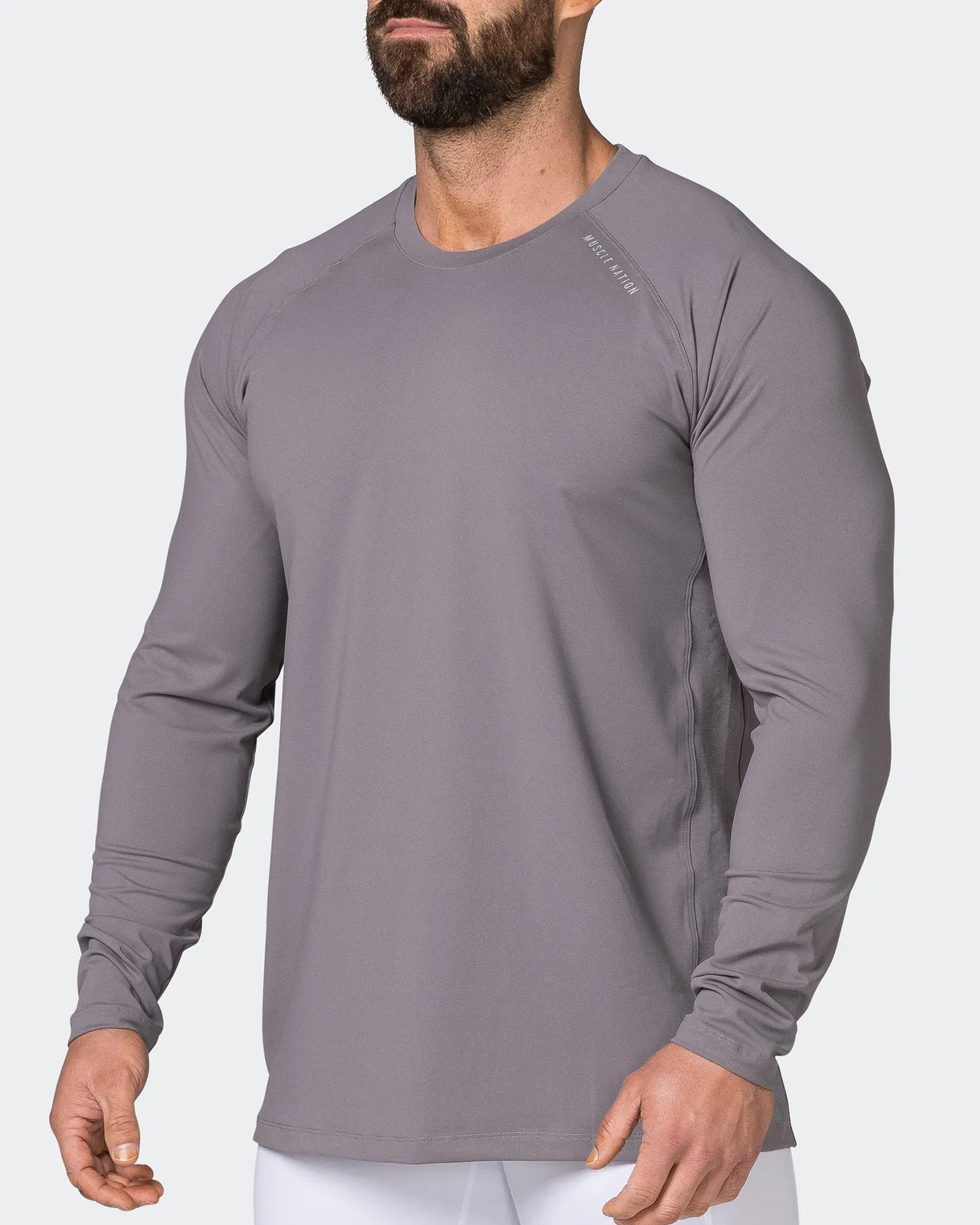 Reflective Long Sleeve Top - Pearl Grey
