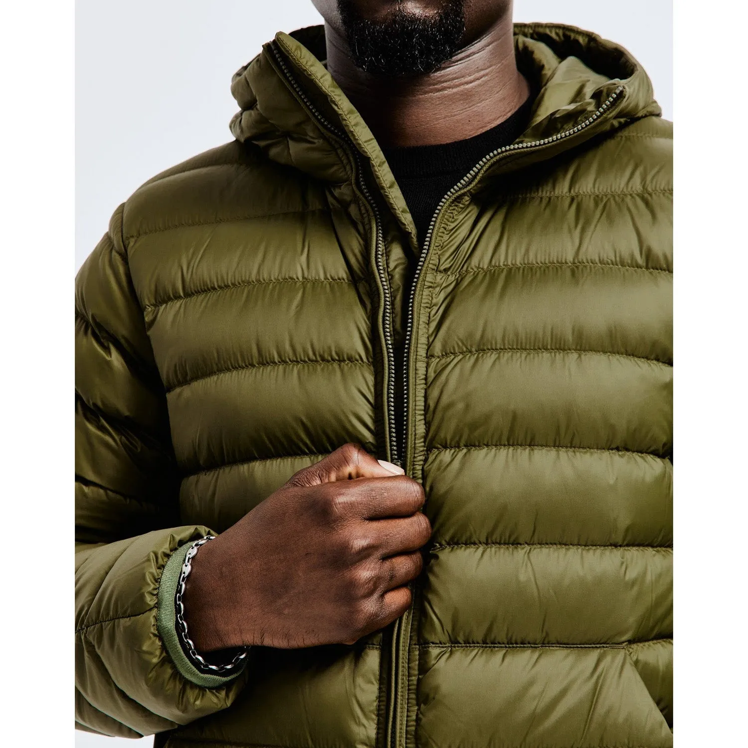 Reigning Champ Men Woven Warm-Up Downfill Jacket Olive RC-4238-OLV