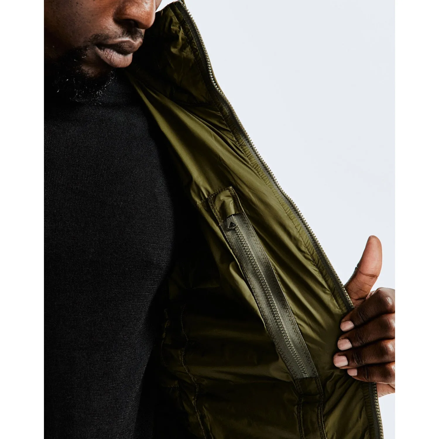 Reigning Champ Men Woven Warm-Up Downfill Jacket Olive RC-4238-OLV