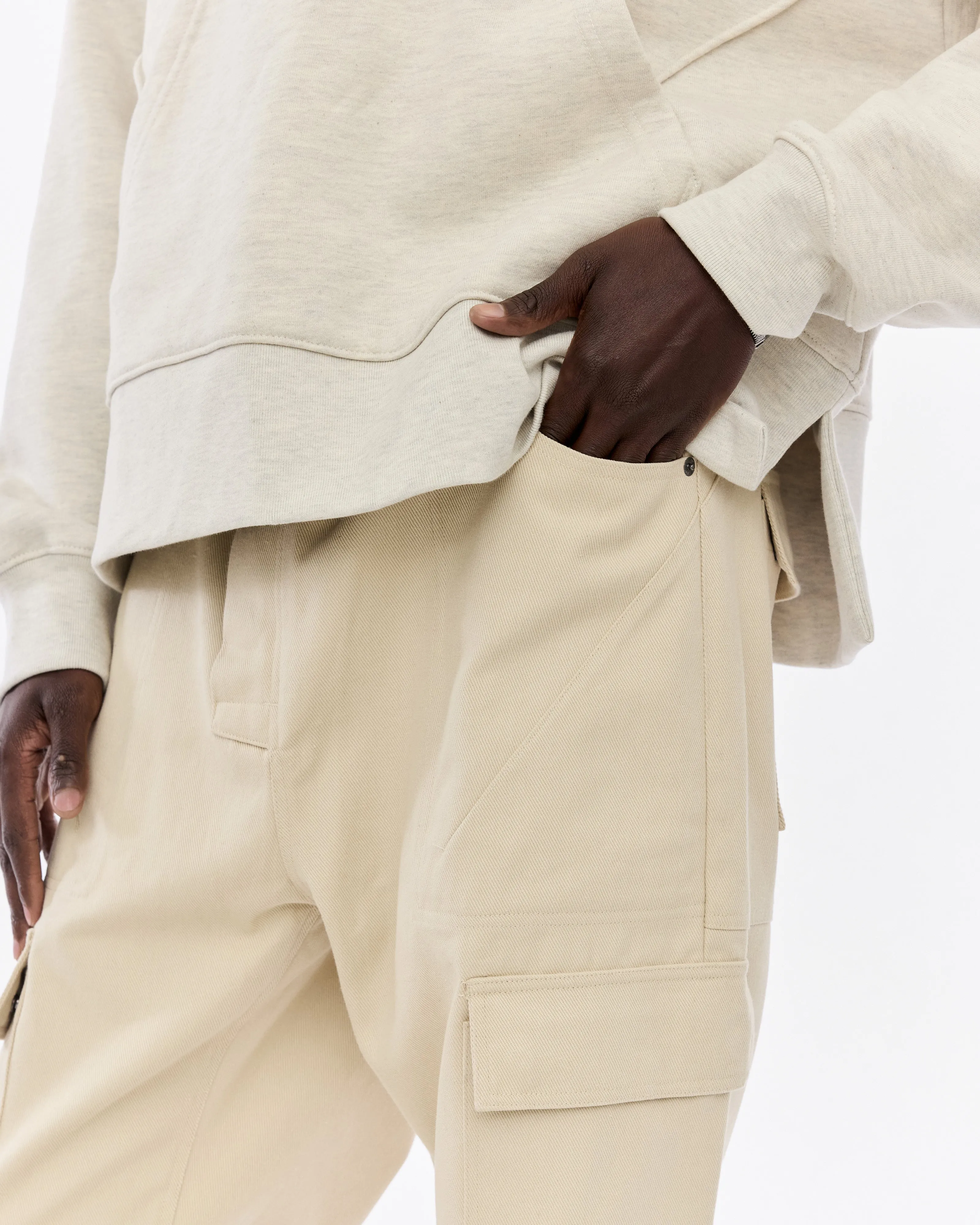 Relaxed Cargo Pant, Ecru