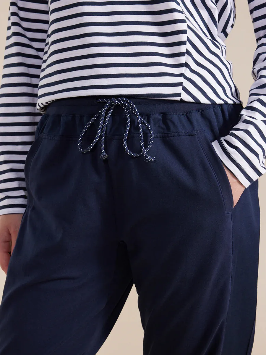 Relaxed Contrast Jogger | French Navy