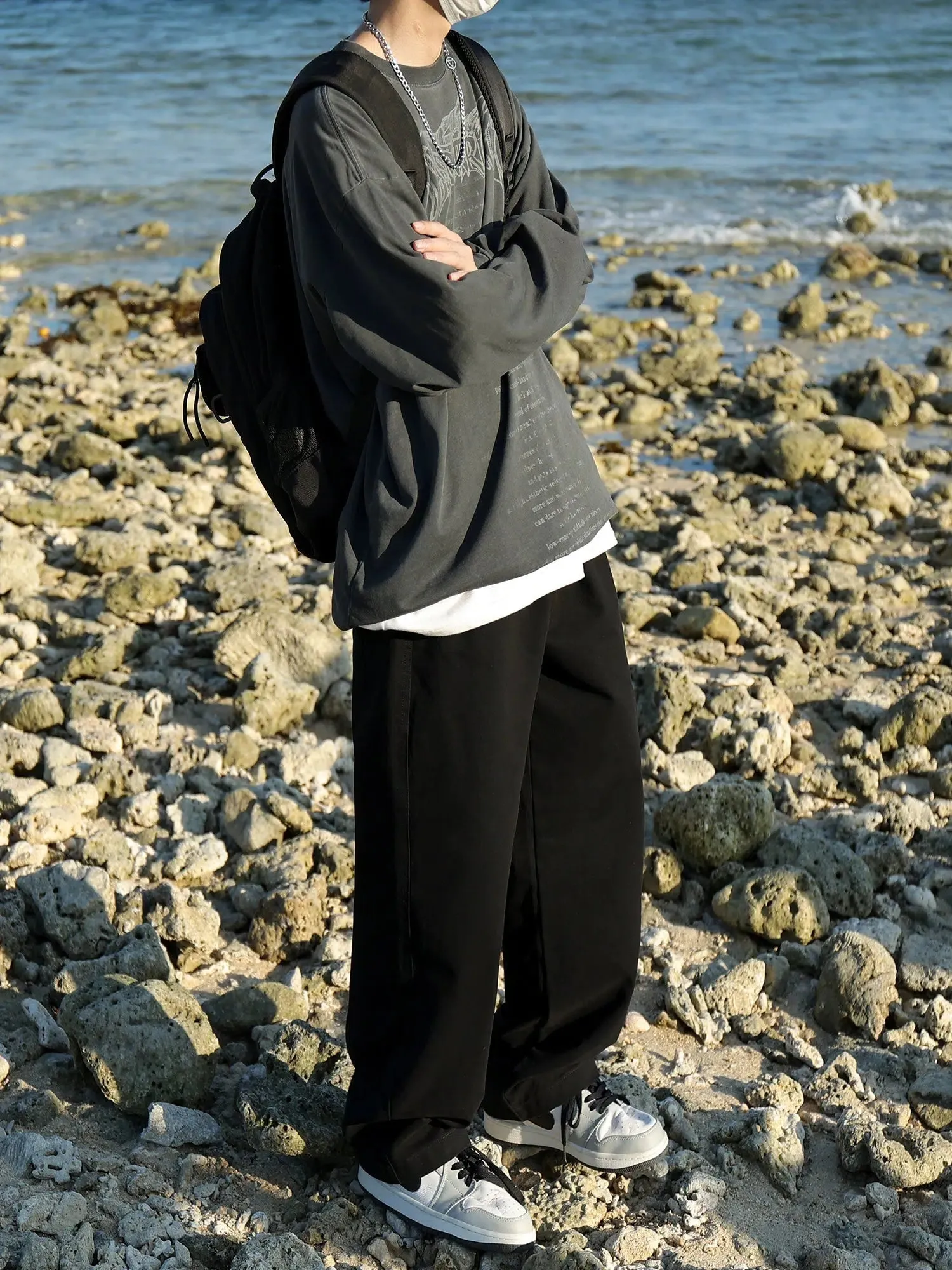 Relaxed Fit Drape Casual Pants