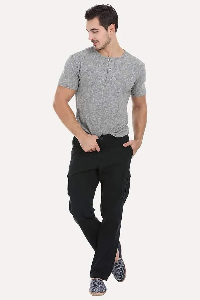 Relaxed Fit Garment Dyed Washed Cargo