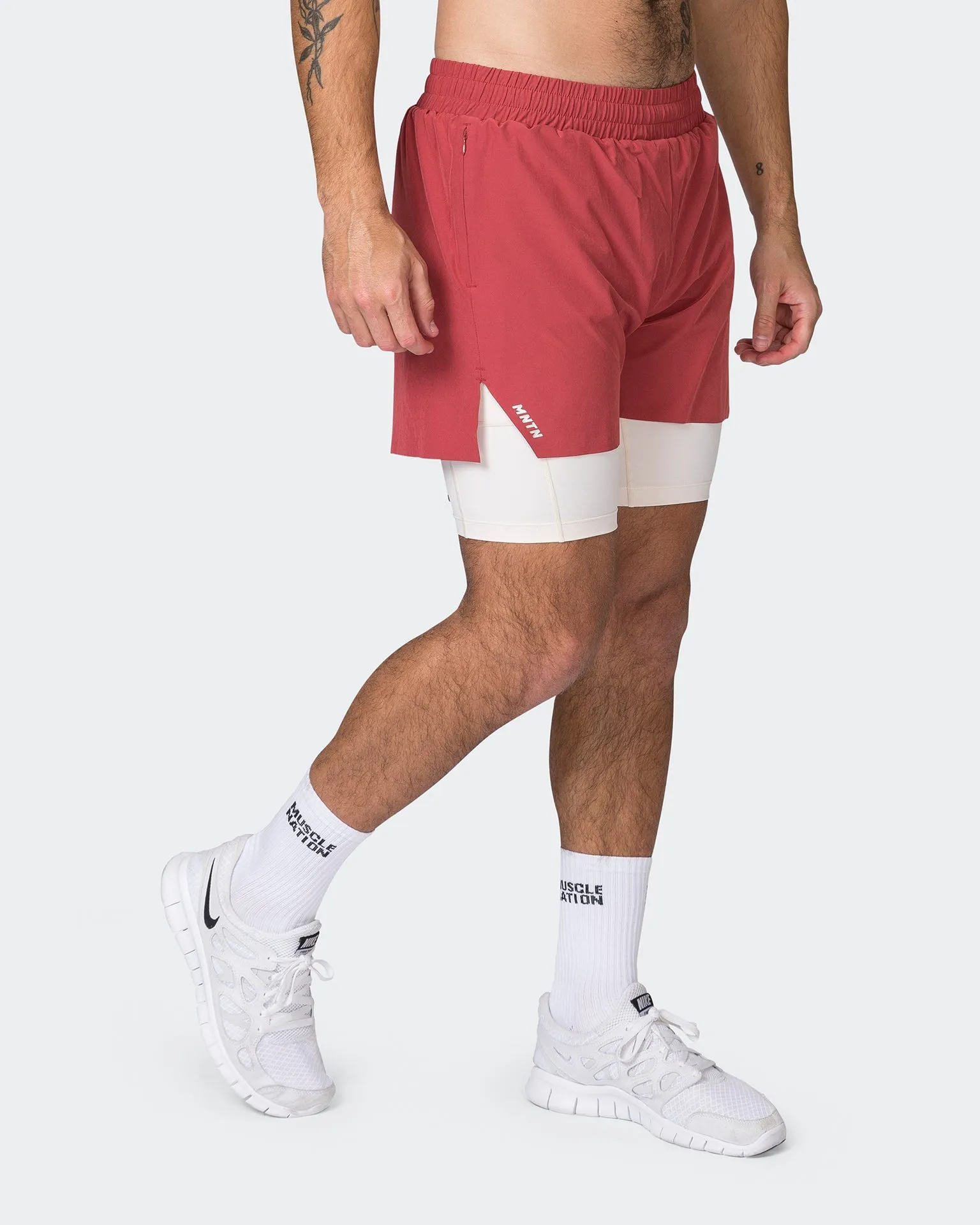 Replay 3" Shorts - Dusty Red