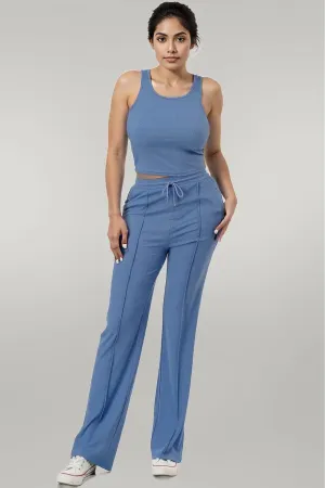 Ribbed Tank Top And Pant Set