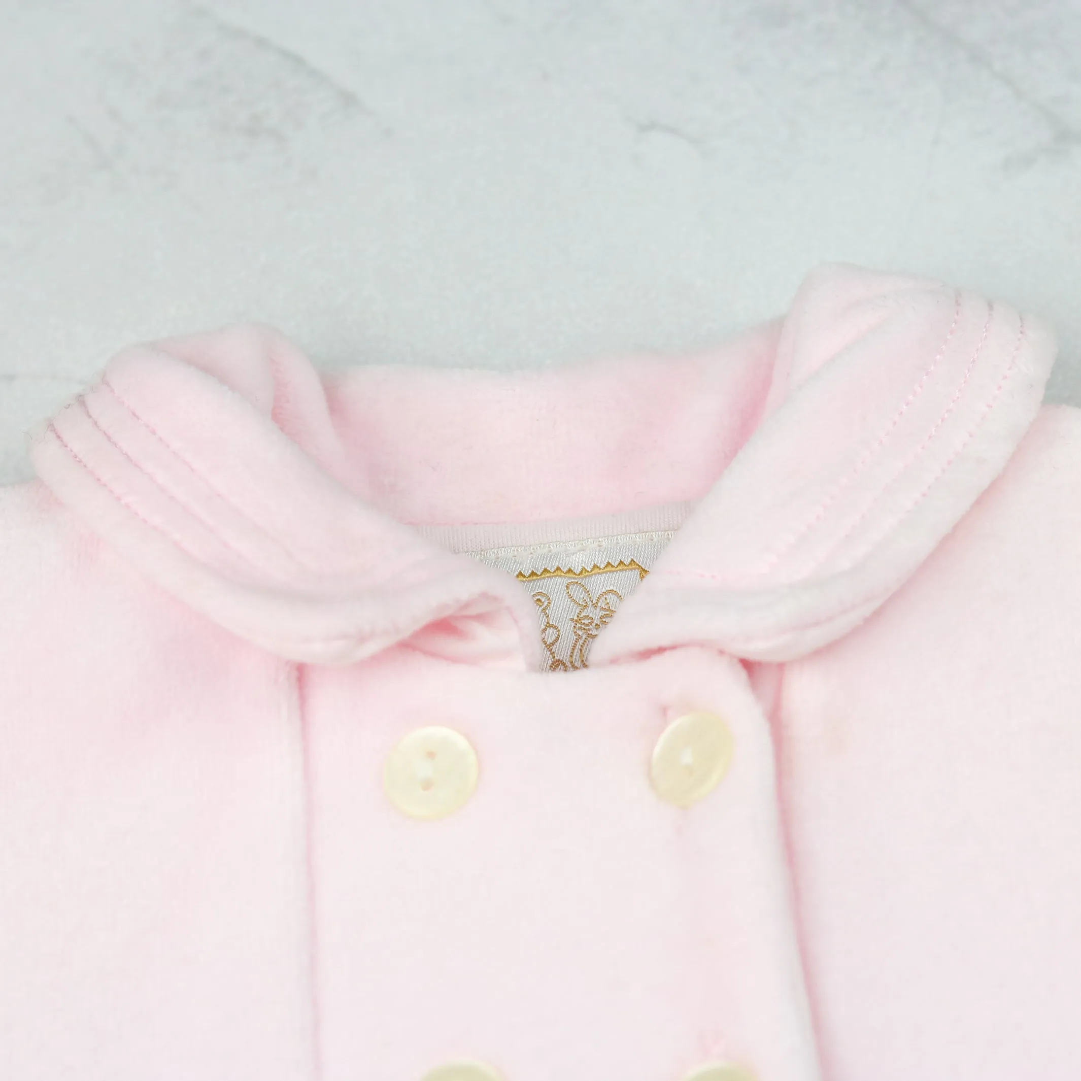 Rosanna Pink Velour Girls Coat & Hat Set