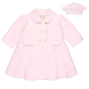 Rosanna Pink Velour Girls Coat & Hat Set