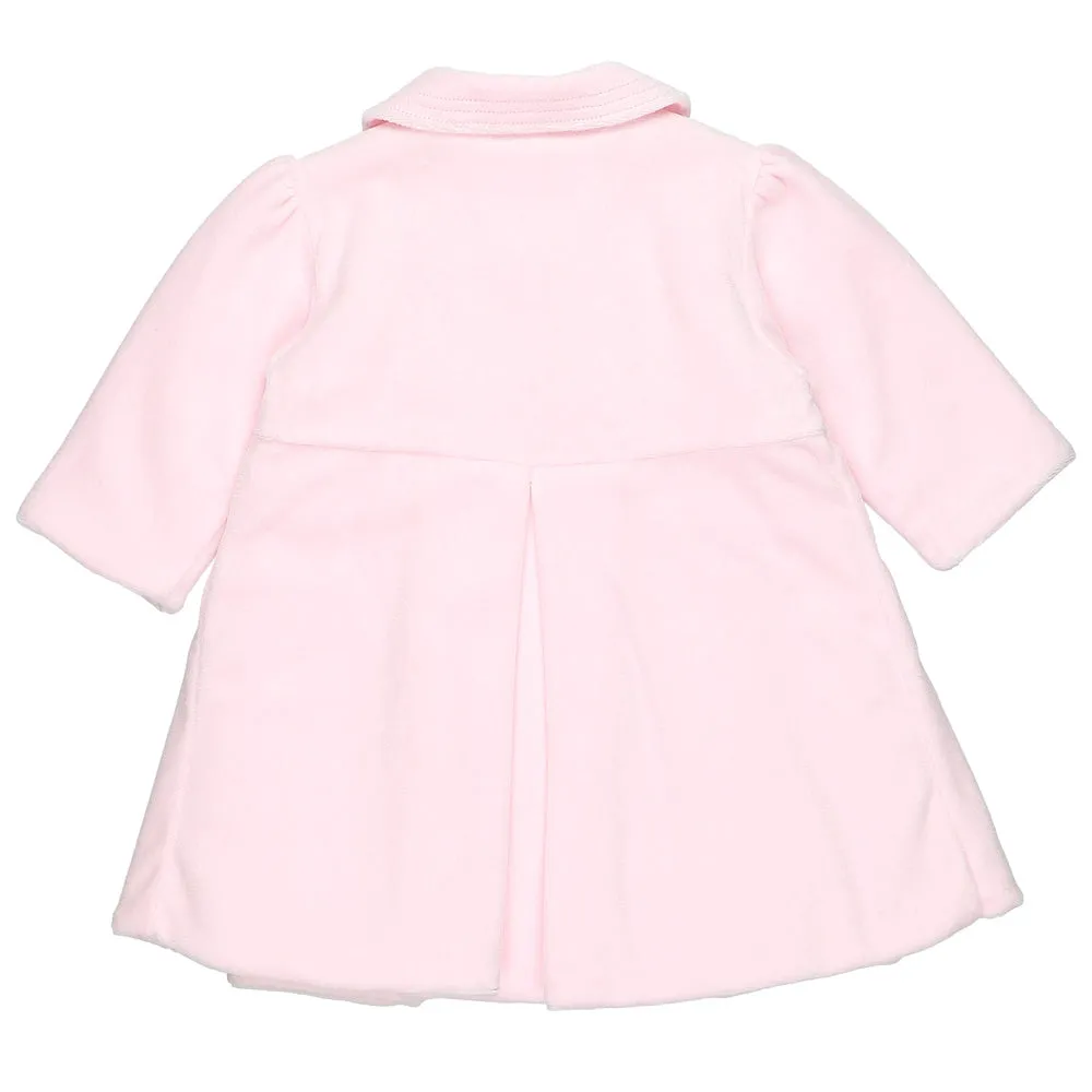 Rosanna Pink Velour Girls Coat & Hat Set