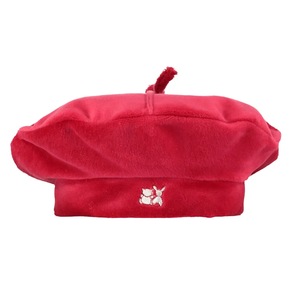 Rosanna Red Velour Girls Coat & Hat Set