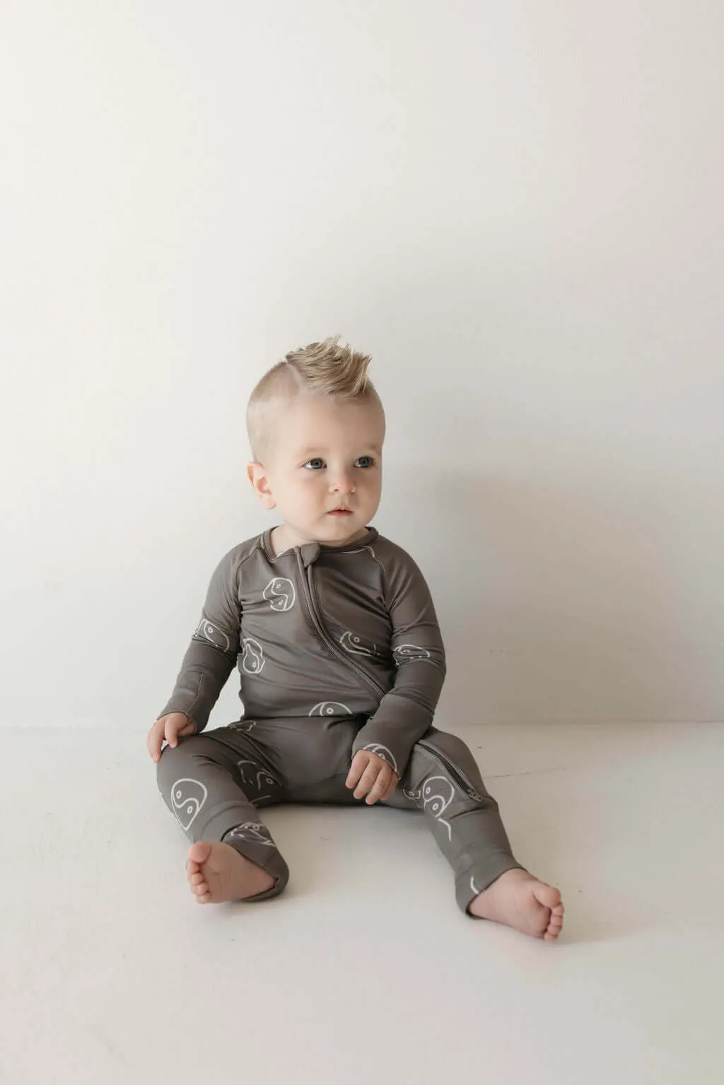 Sage Yin Yang | Bamboo Zip Pajamas