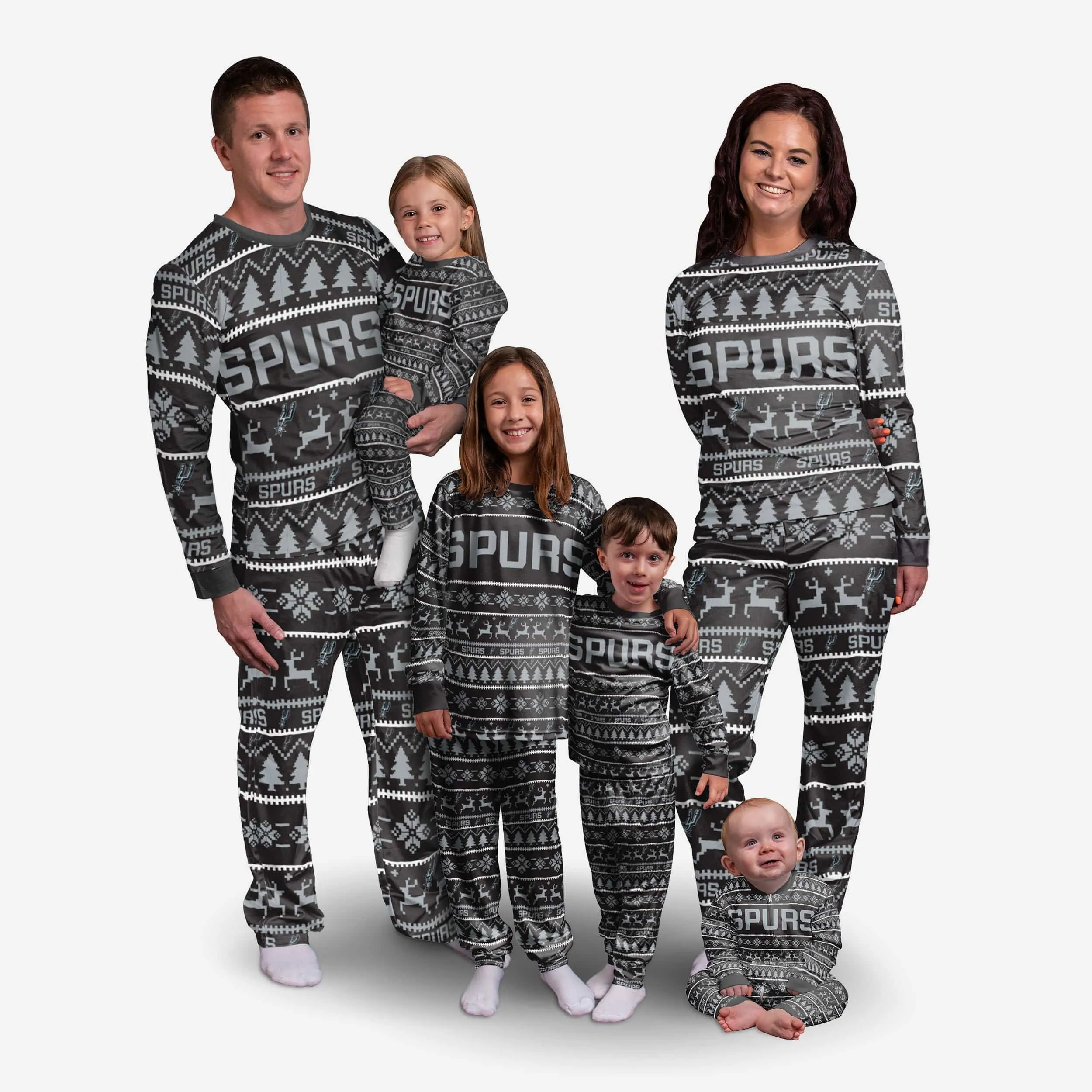 San Antonio Spurs Infant Family Holiday Pajamas