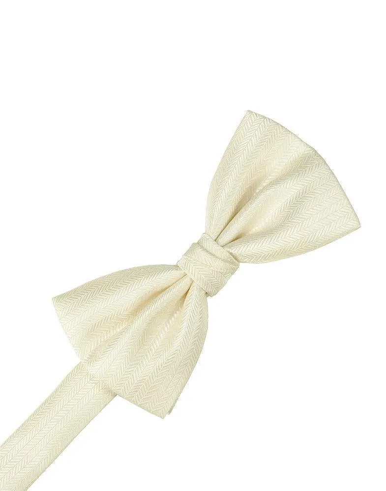 Sapphire Herringbone Bow Tie