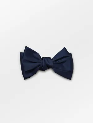 Satin Big Bow - Navy blue