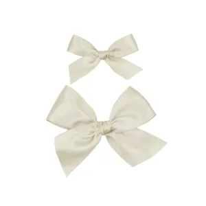 Satin Bow - Champagne Clip