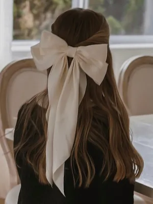 Satin Bow Clip