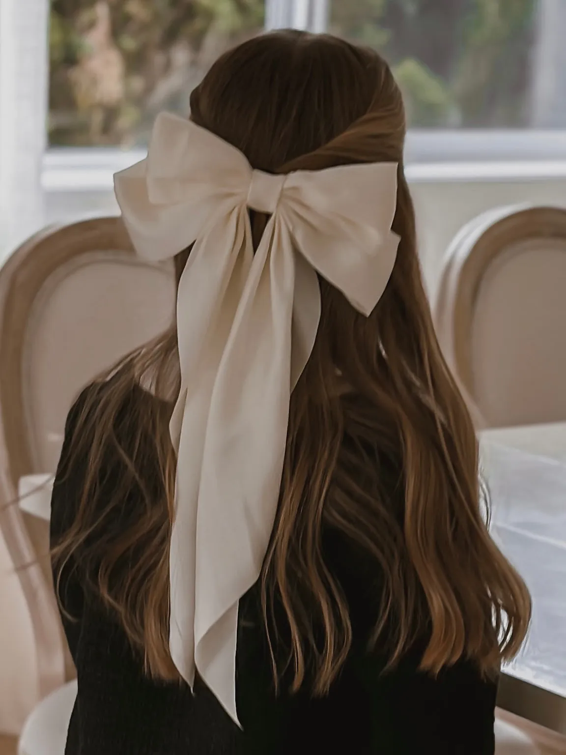 Satin Bow Clip
