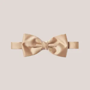 Satin Clip-On Bow Tie - Light Beige