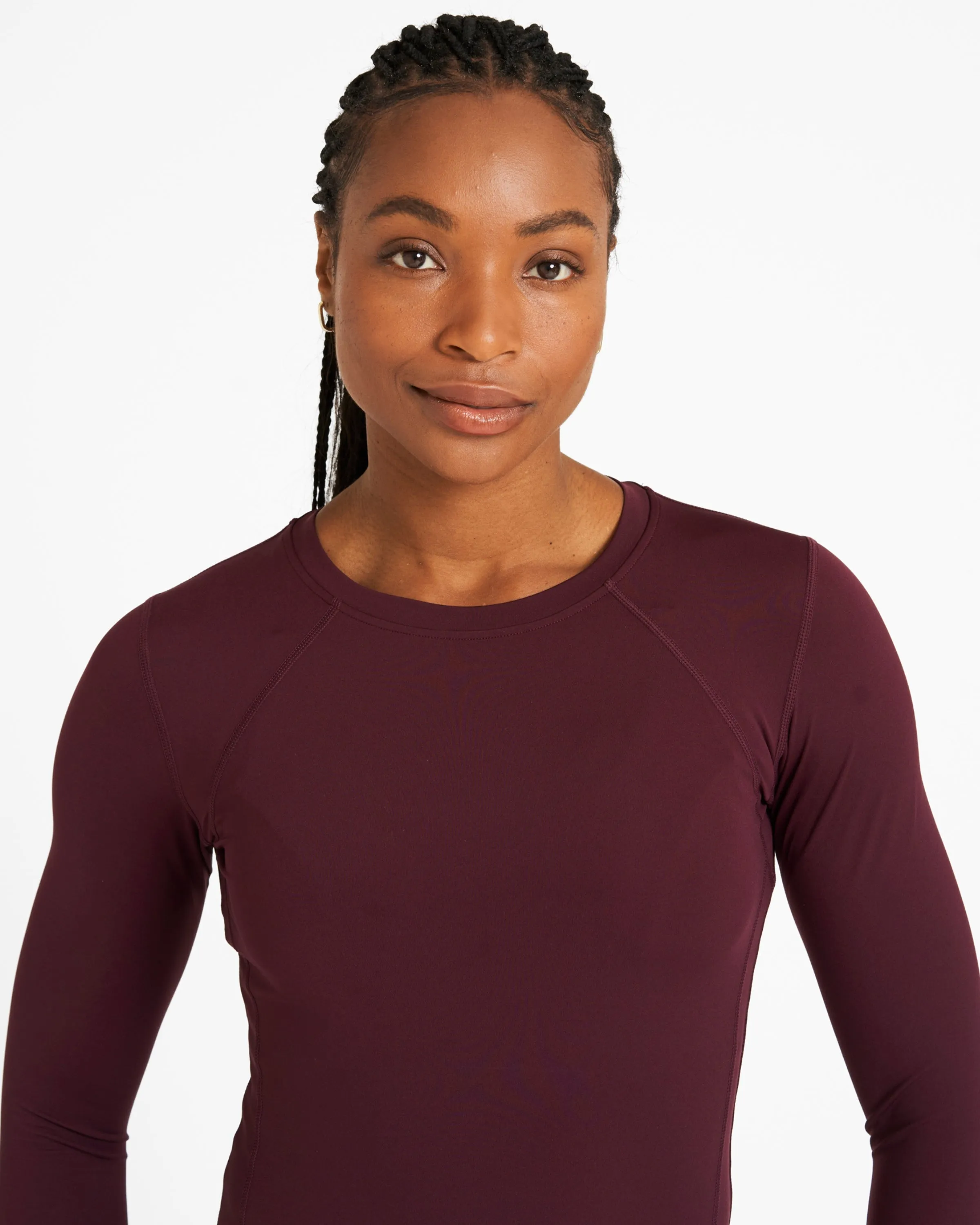 Sculpt Perform Long Sleeve Top Dark Burgundy