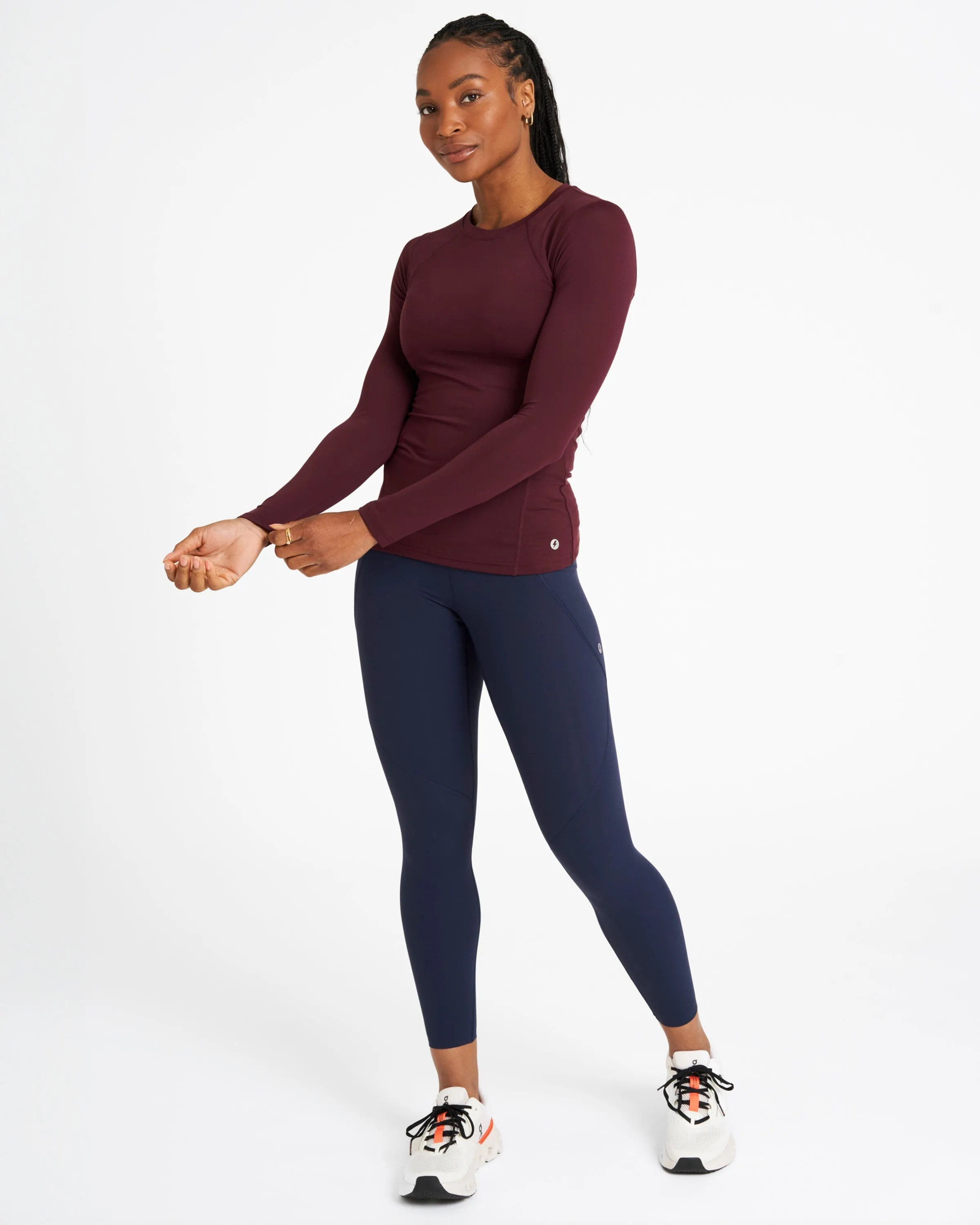 Sculpt Perform Long Sleeve Top Dark Burgundy