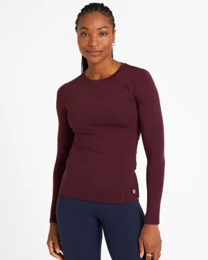 Sculpt Perform Long Sleeve Top Dark Burgundy