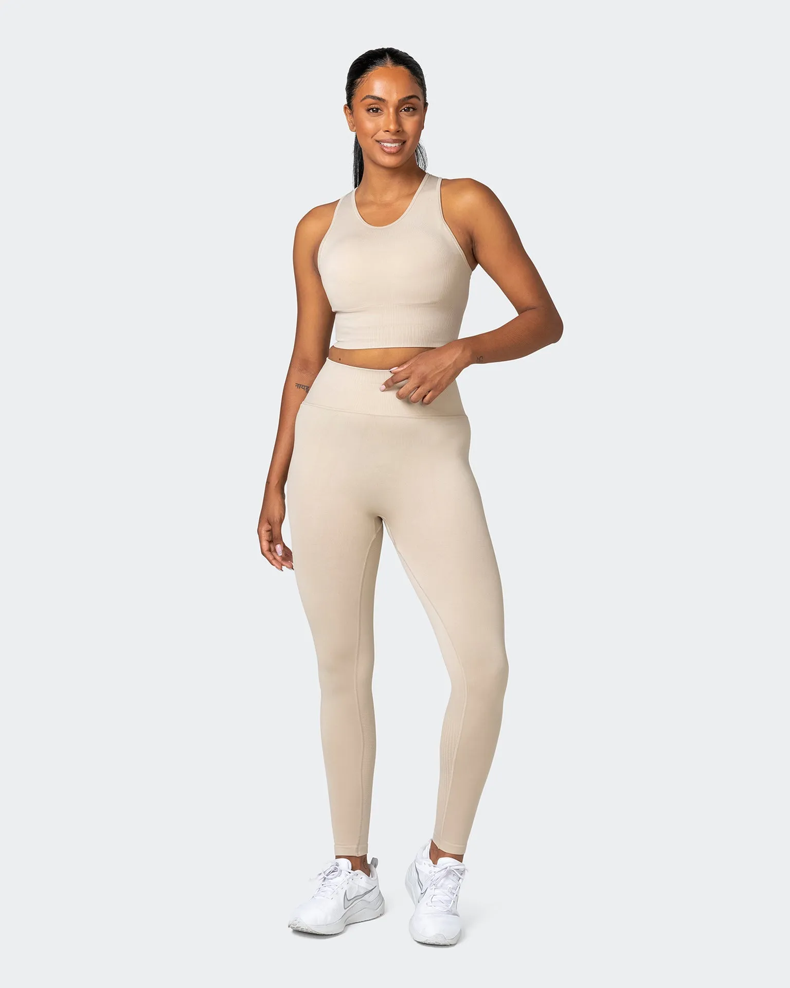 Seamless Full Length Leggings - Bone