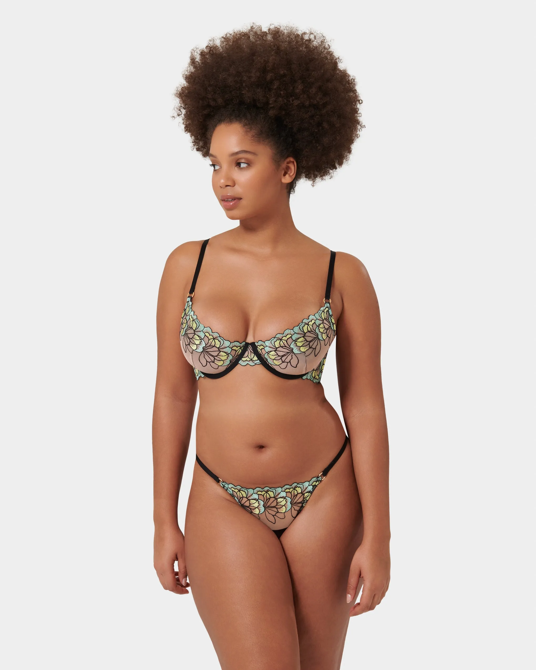 Serena Panty Mint/Lemon/Black