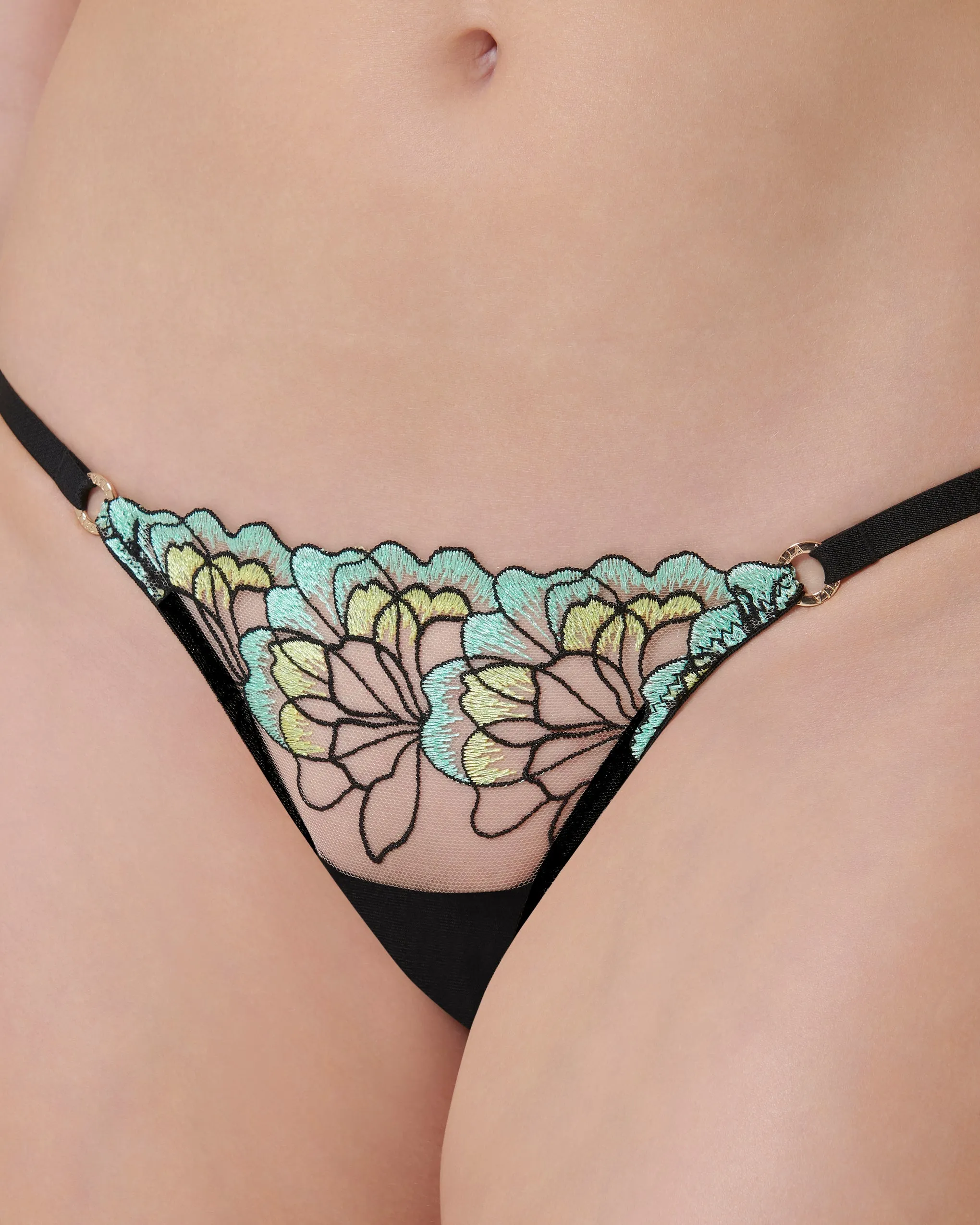 Serena Panty Mint/Lemon/Black