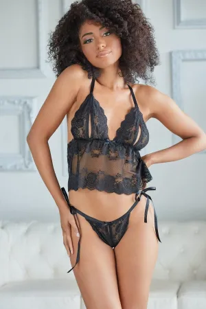 Short Peek A Boo Babydoll