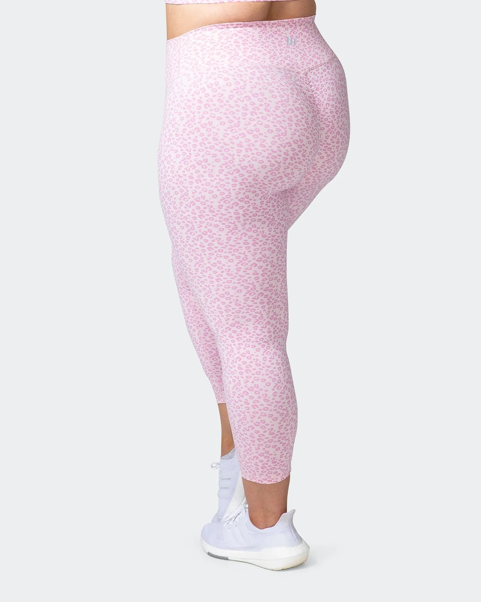 SIGNATURE SCRUNCH 7/8 LEGGINGS Rose Quartz Mini Cheetah Print