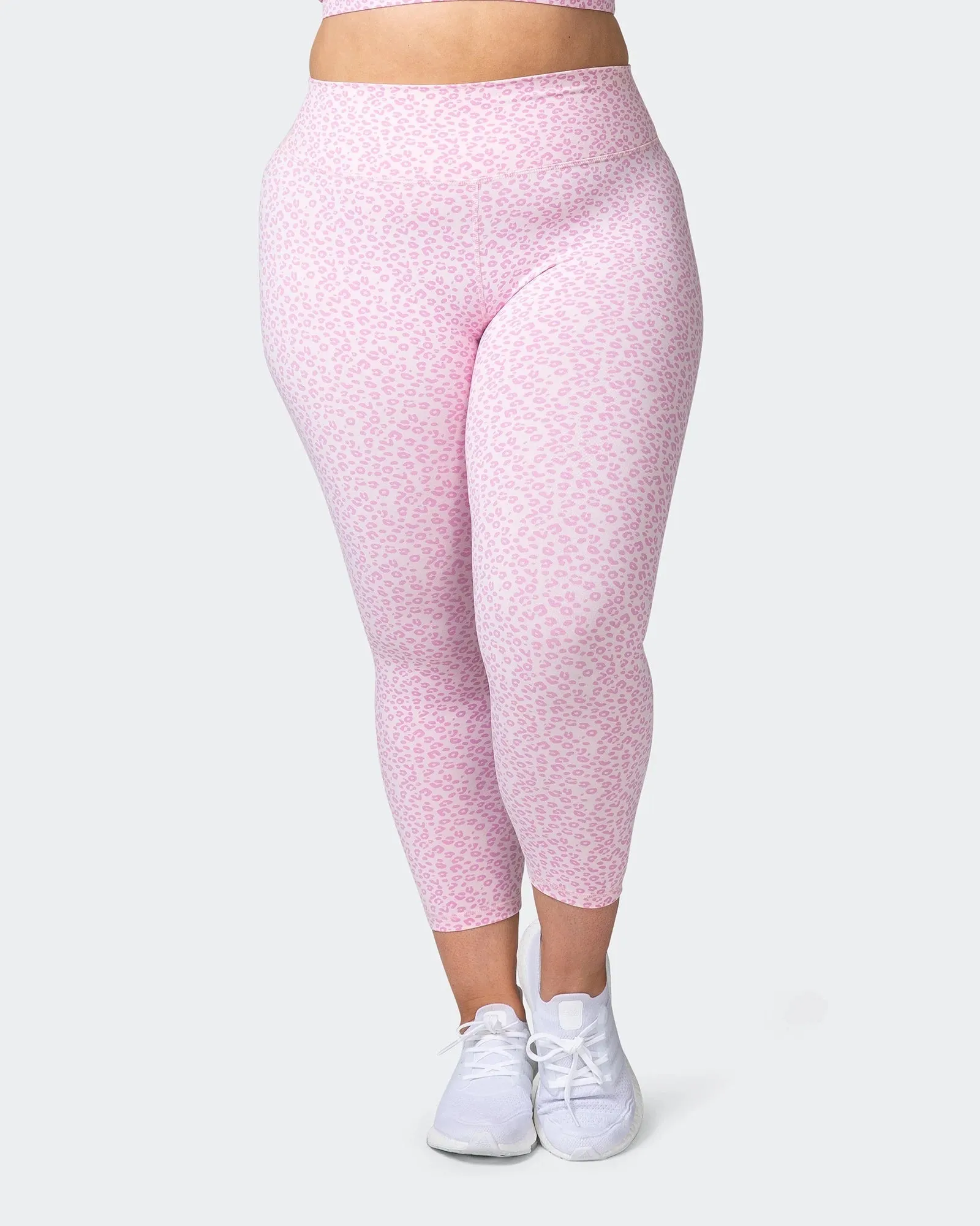 SIGNATURE SCRUNCH 7/8 LEGGINGS Rose Quartz Mini Cheetah Print