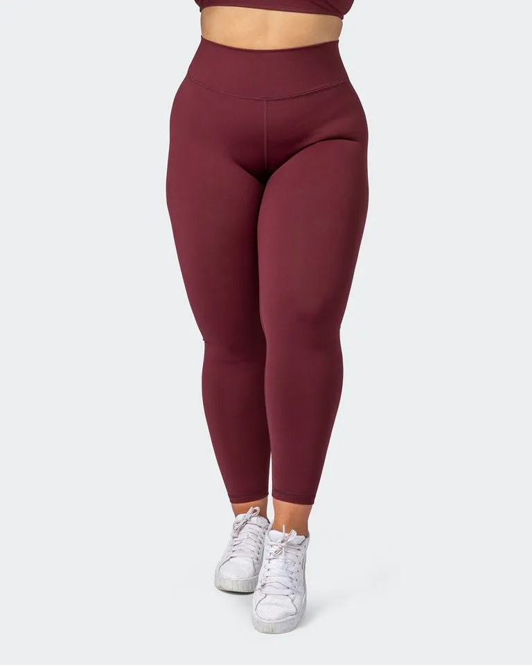 Signature Scrunch Ankle Length Leggings Dark Plum