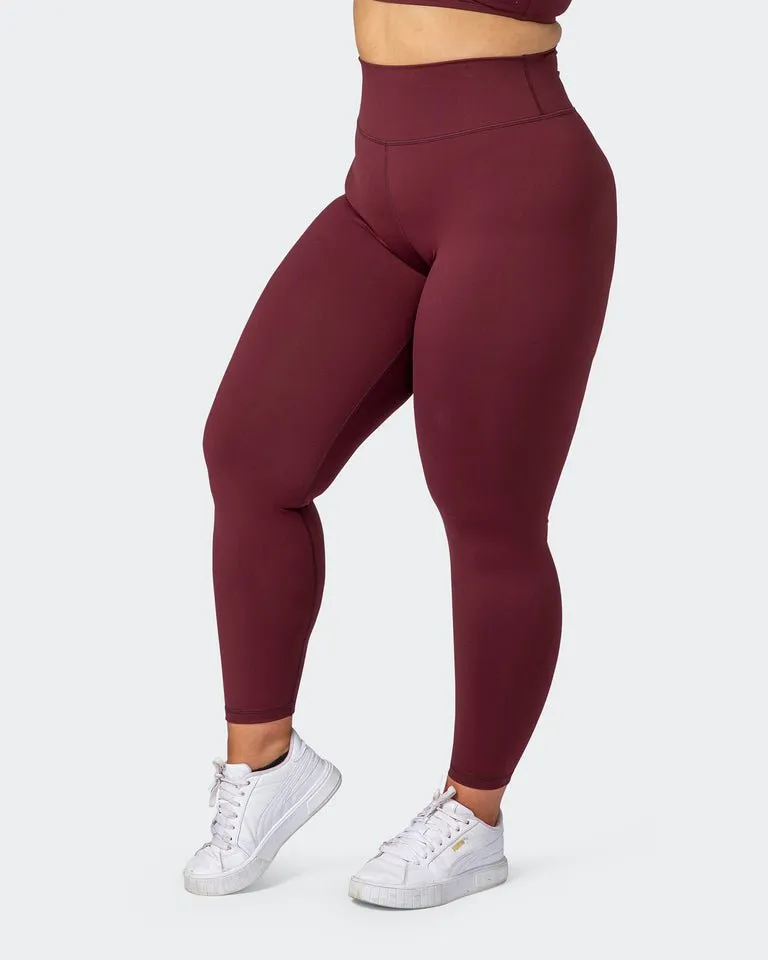 Signature Scrunch Ankle Length Leggings Dark Plum