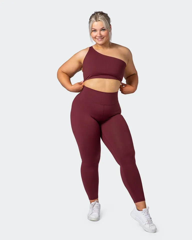 Signature Scrunch Ankle Length Leggings Dark Plum