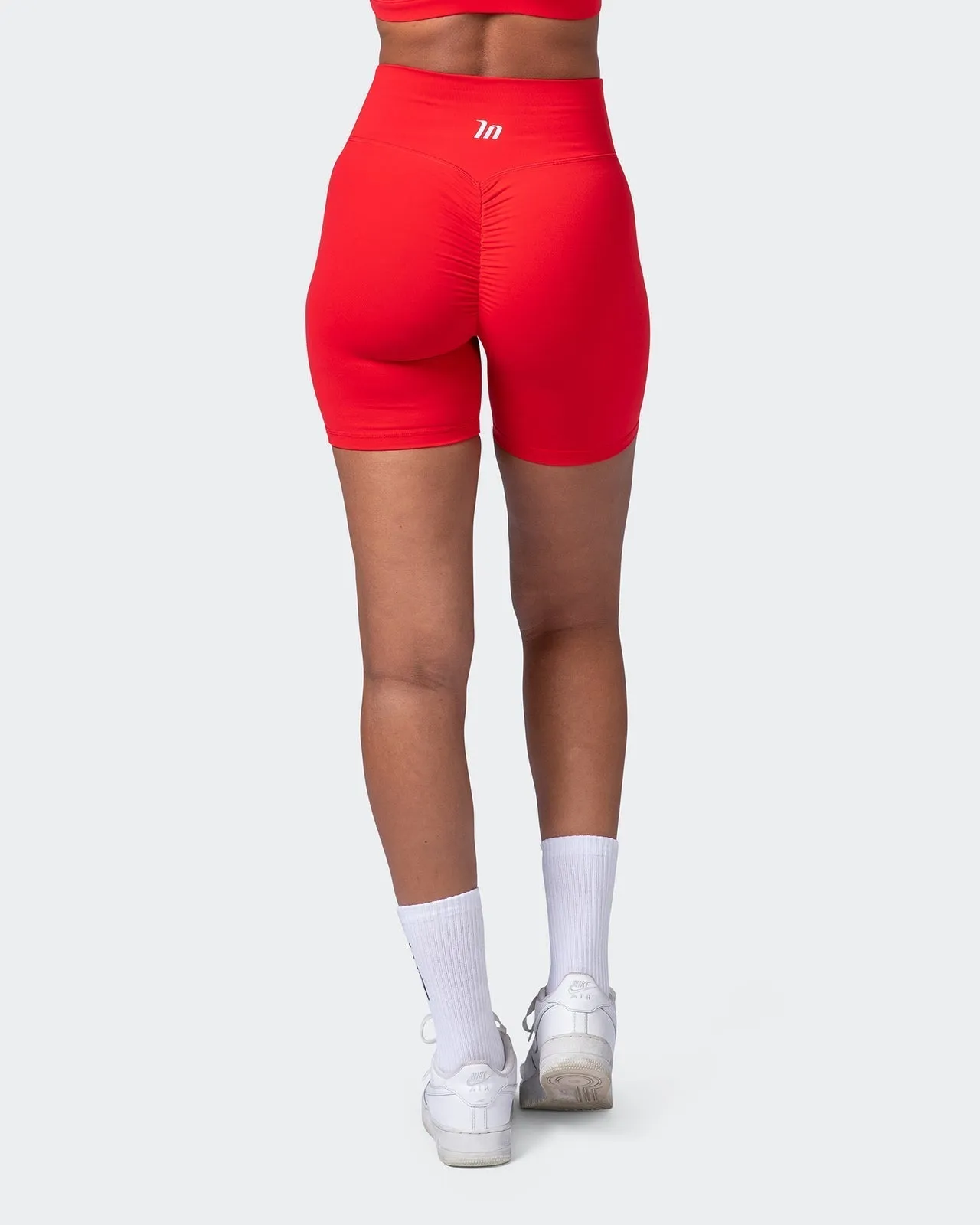 Signature Scrunch Bike Shorts-Poppy