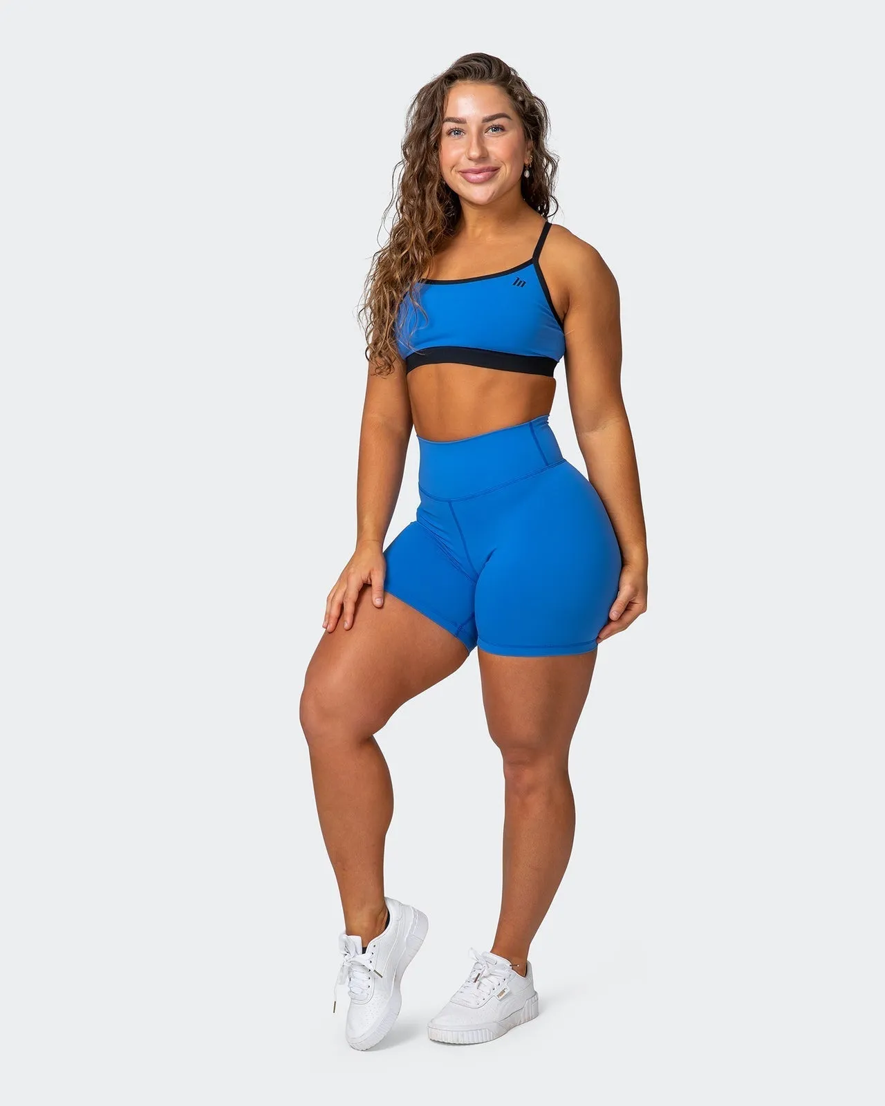 Signature Scrunch Bike Shorts - Sonic Blue