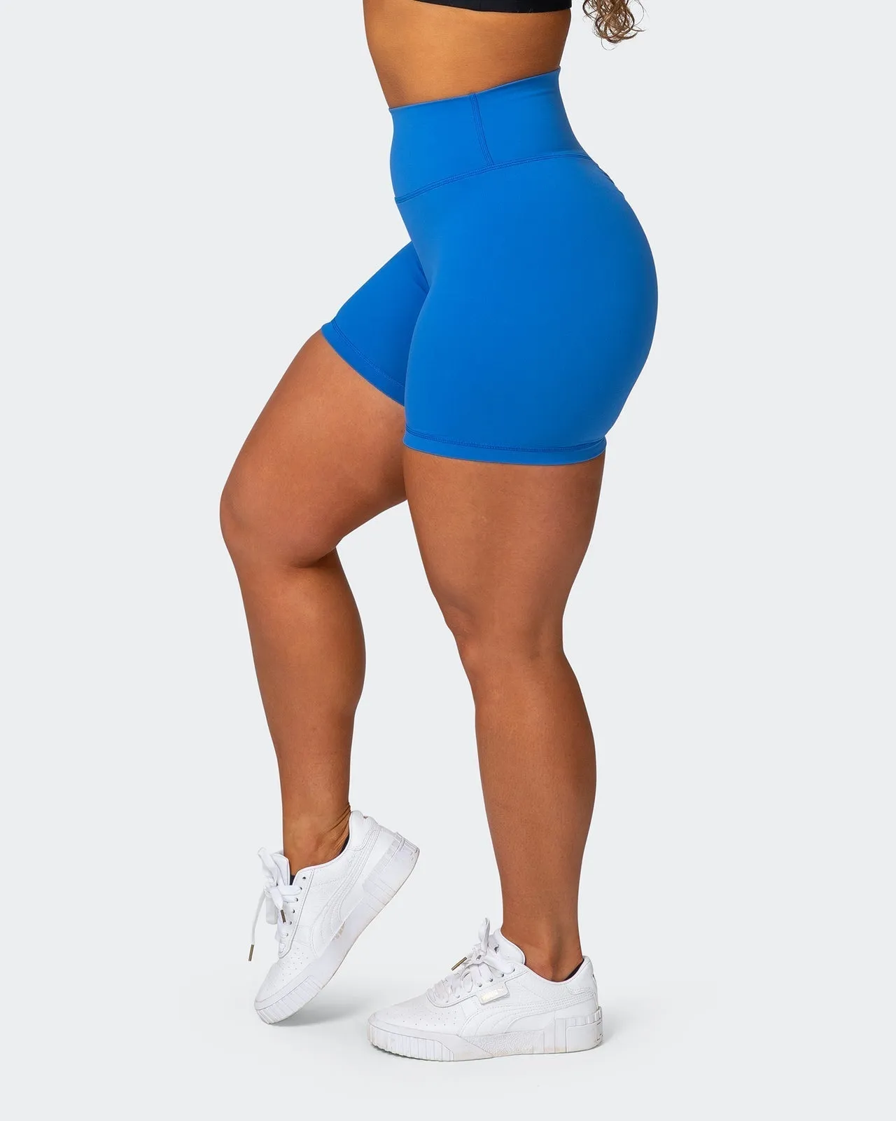 Signature Scrunch Bike Shorts - Sonic Blue