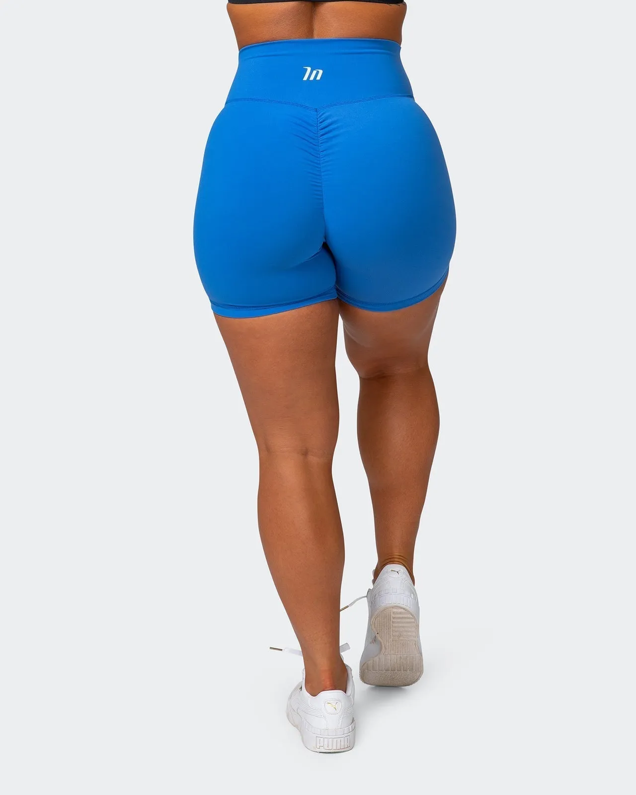 Signature Scrunch Bike Shorts - Sonic Blue