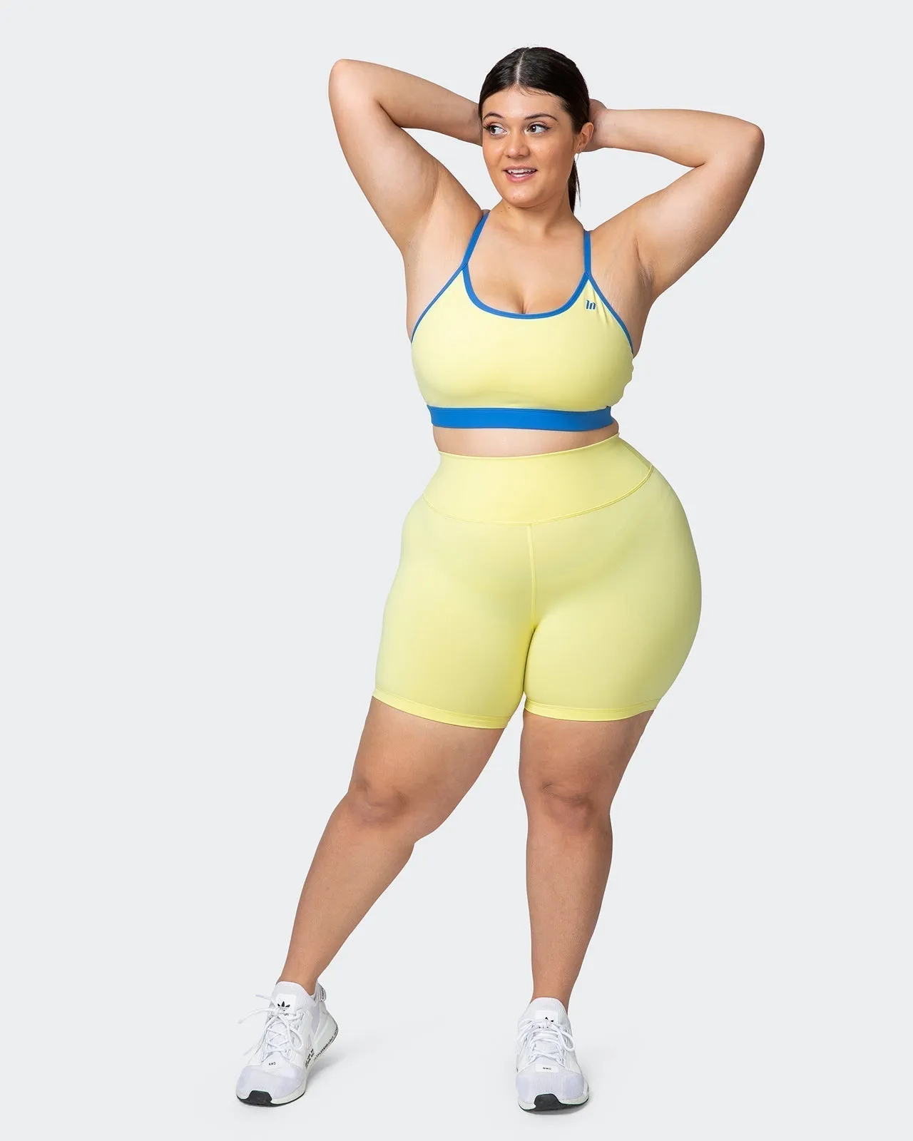 Signature Scrunch Bike Shorts - Sunny Lime