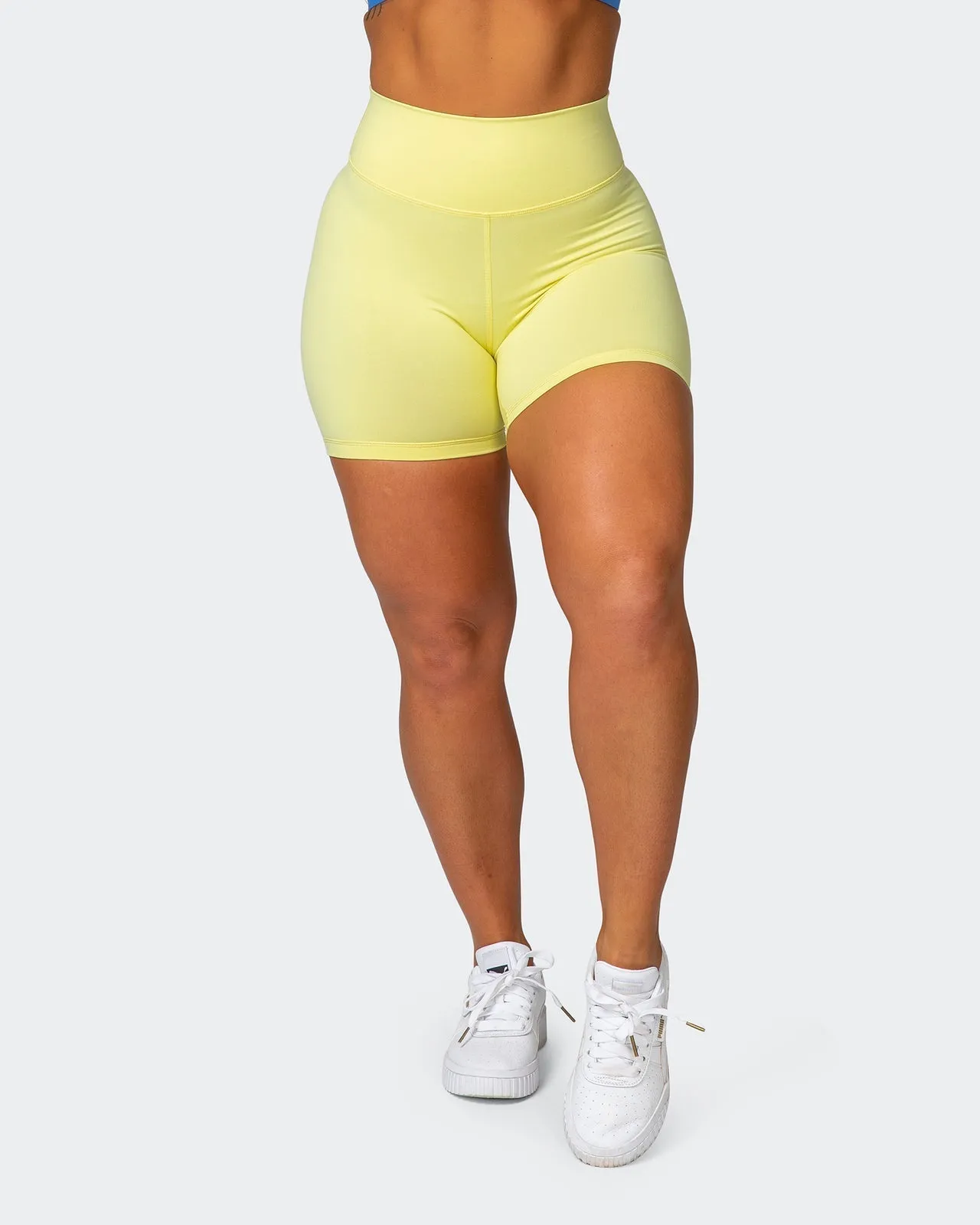 Signature Scrunch Bike Shorts - Sunny Lime