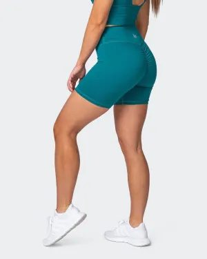 Signature Scrunch Bike Shorts - Teal
