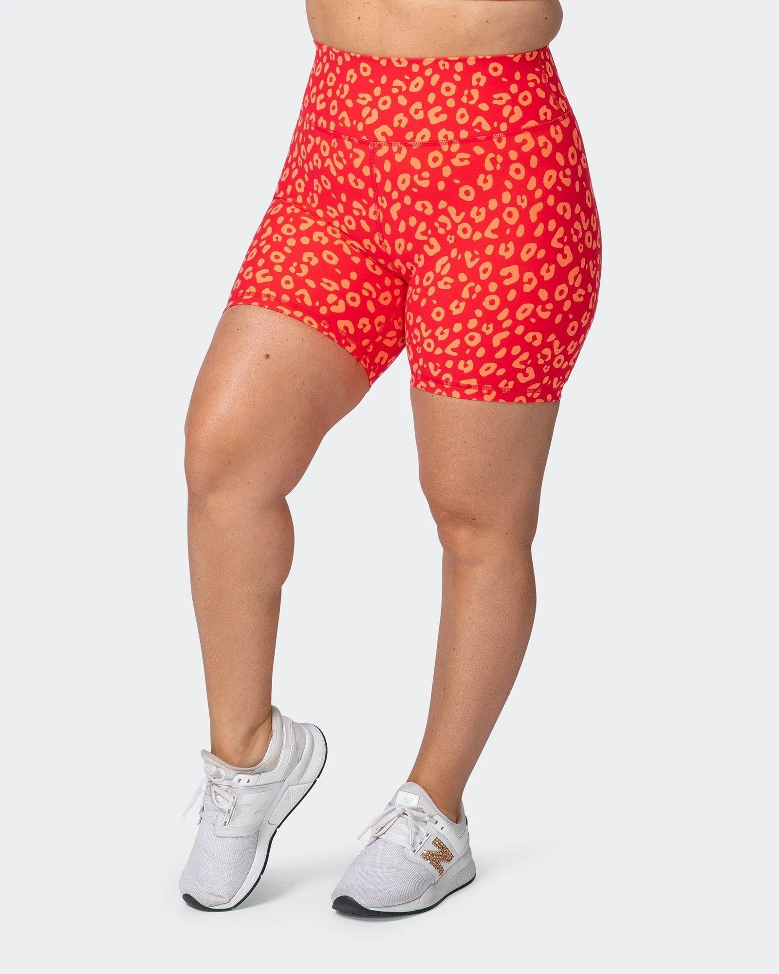 Signature Scrunch Bike Shorts - Vibrant Cheetah Print