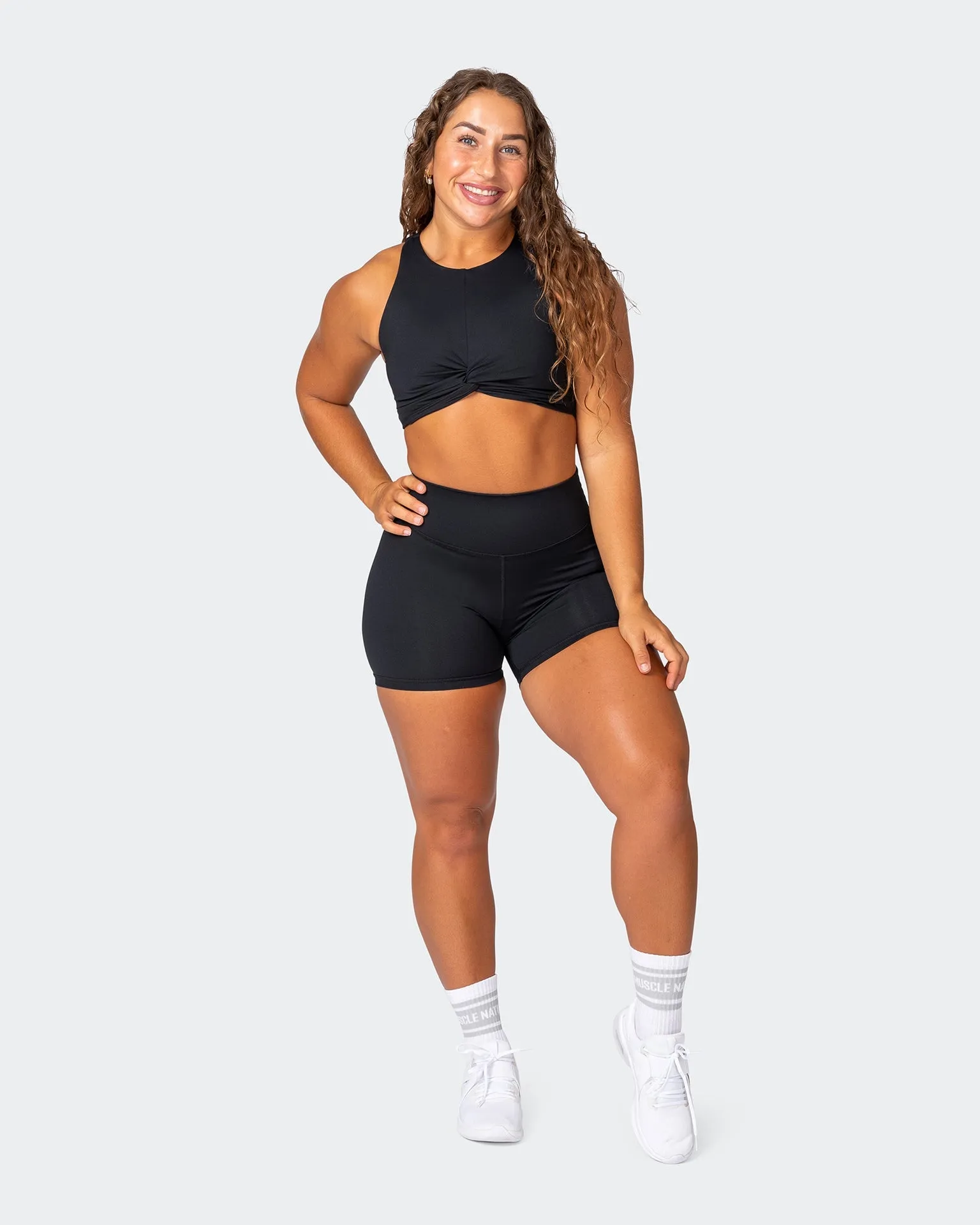 Signature Scrunch Midway Shorts - Black