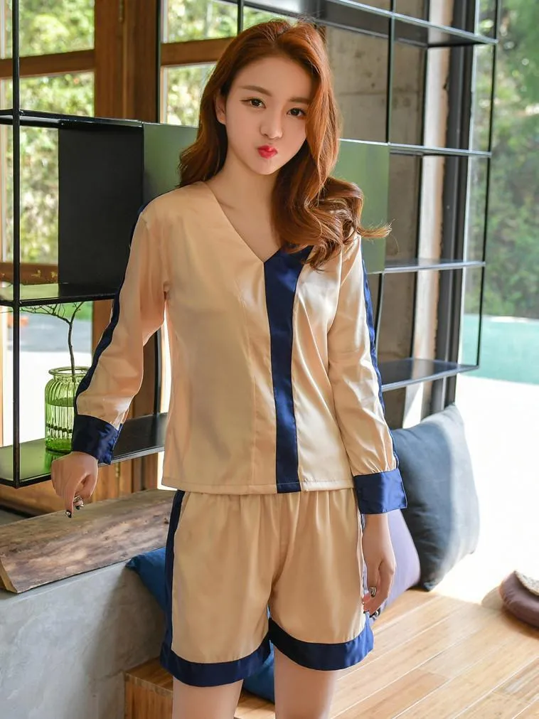 Silky Shorts Pajamas Set