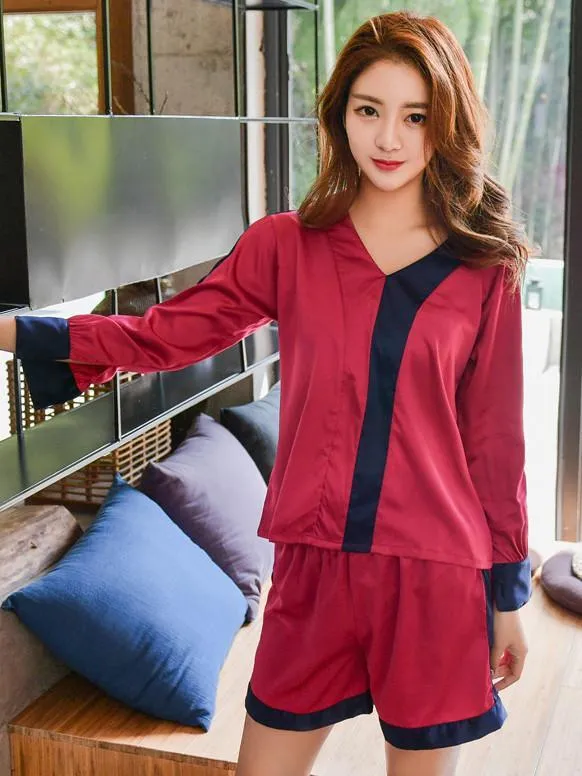 Silky Shorts Pajamas Set