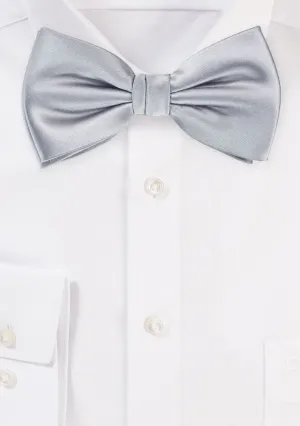 Silver Solid Bowtie