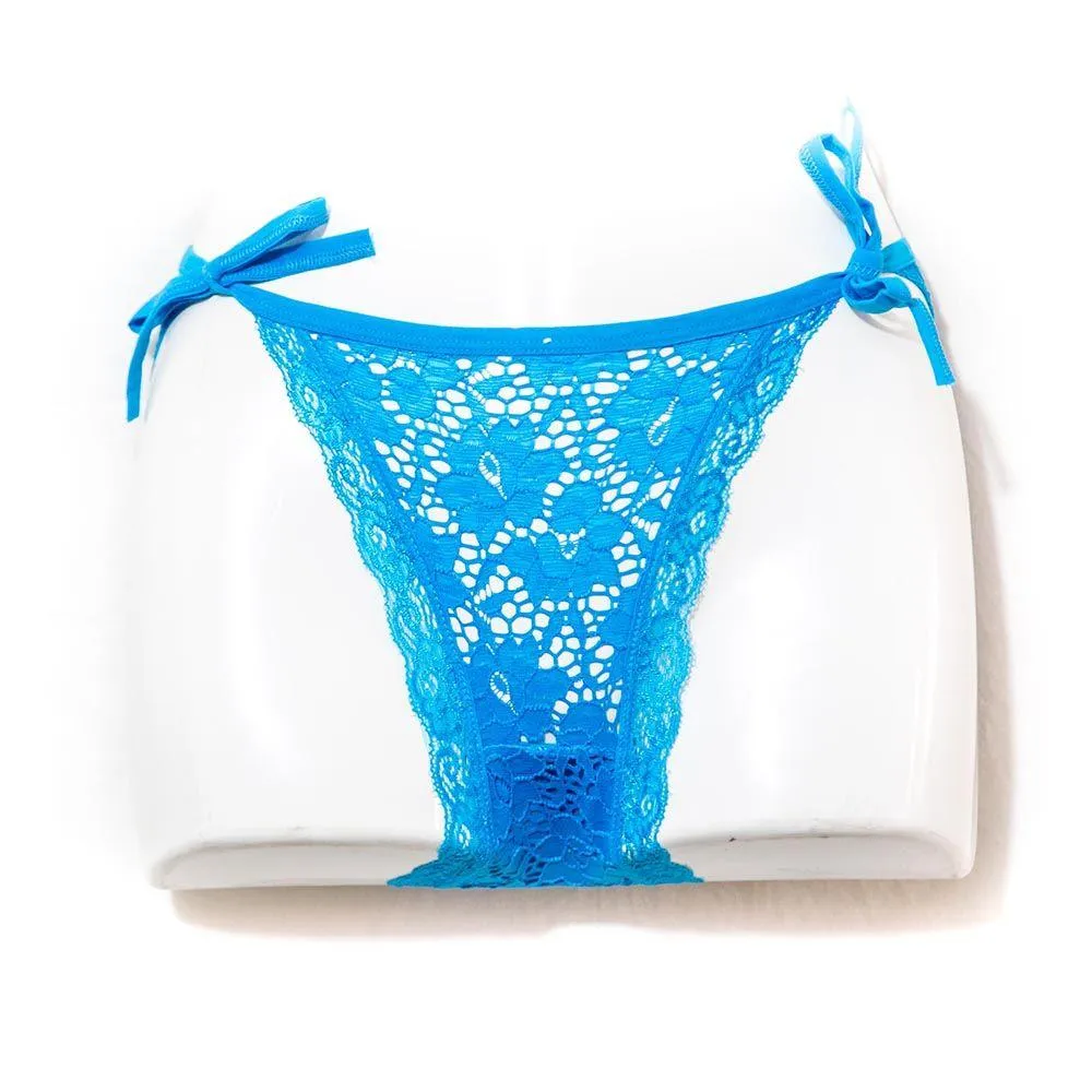 Sky Blue Women's Underwear Sexy Lingerie Lace Bikini Panty Hipster